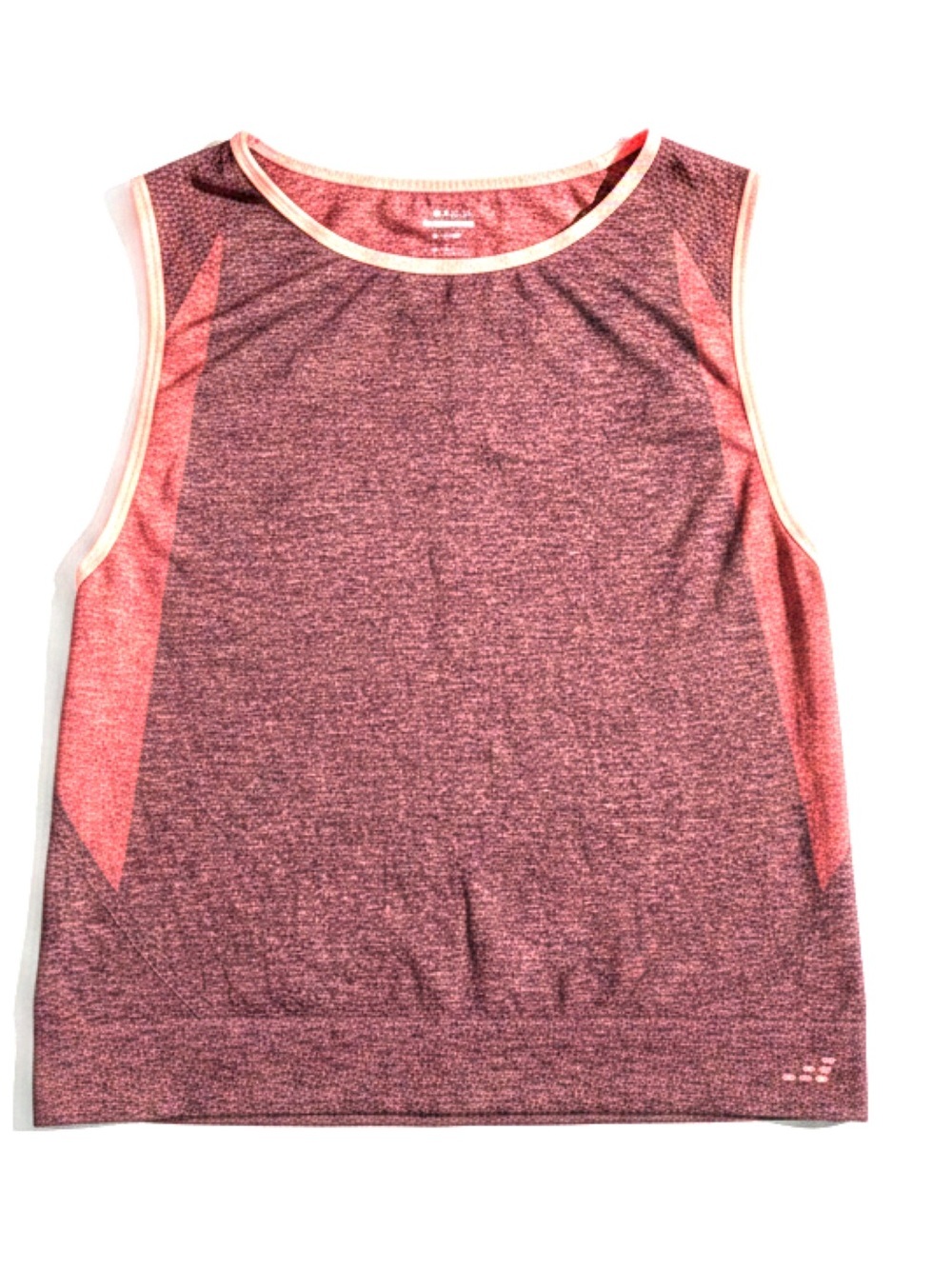 bcg Women's Sleeveless Athletic Tank - Coral Melange~Size L/XL